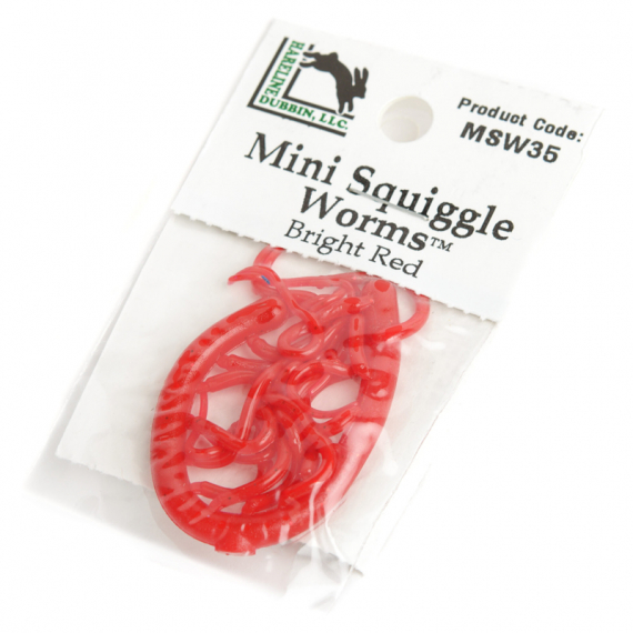 Mini Squiggle Worms #35 Bright Red i gruppen Krok & Småplock / Flugbindning / Flugbindningsmaterial / Övriga Syntetmaterial hos Sportfiskeprylar.se (HL-MSW35)