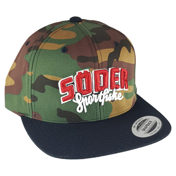 Söder Sportfiske Snapback 2-Tone Camo Green/Black - Original Logo i gruppen Kläder & Skor / Kepsar & Huvudbonader / Kepsar / Snapbackkepsar hos Sportfiskeprylar.se (HS1008942-OL)