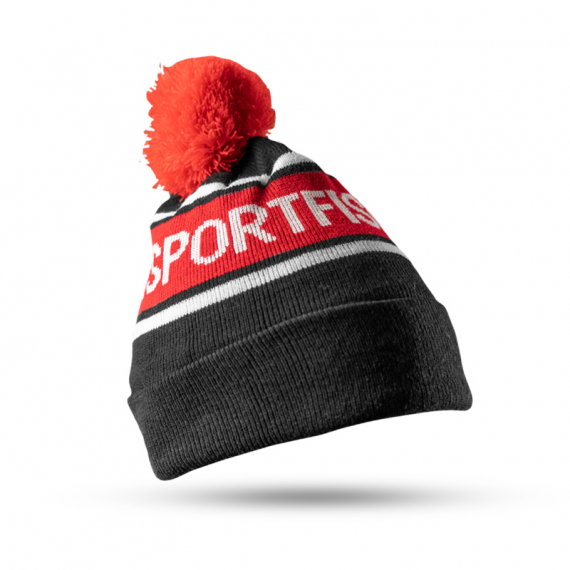 Söder Sportfiske Knitted Beanie Black/Red i gruppen Kläder & Skor / Kepsar & Huvudbonader / Mössor hos Sportfiskeprylar.se (HW2012BLRSS)