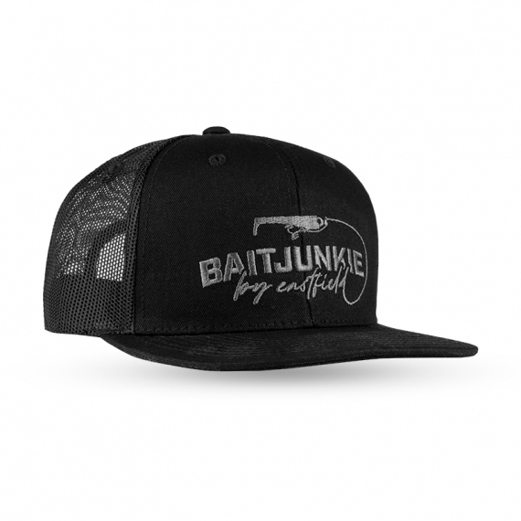 Eastfield Baitjunkie Flatbrim Mesh Cap Black i gruppen Kläder & Skor / Kepsar & Huvudbonader / Kepsar hos Sportfiskeprylar.se (HW2053BLEFL)
