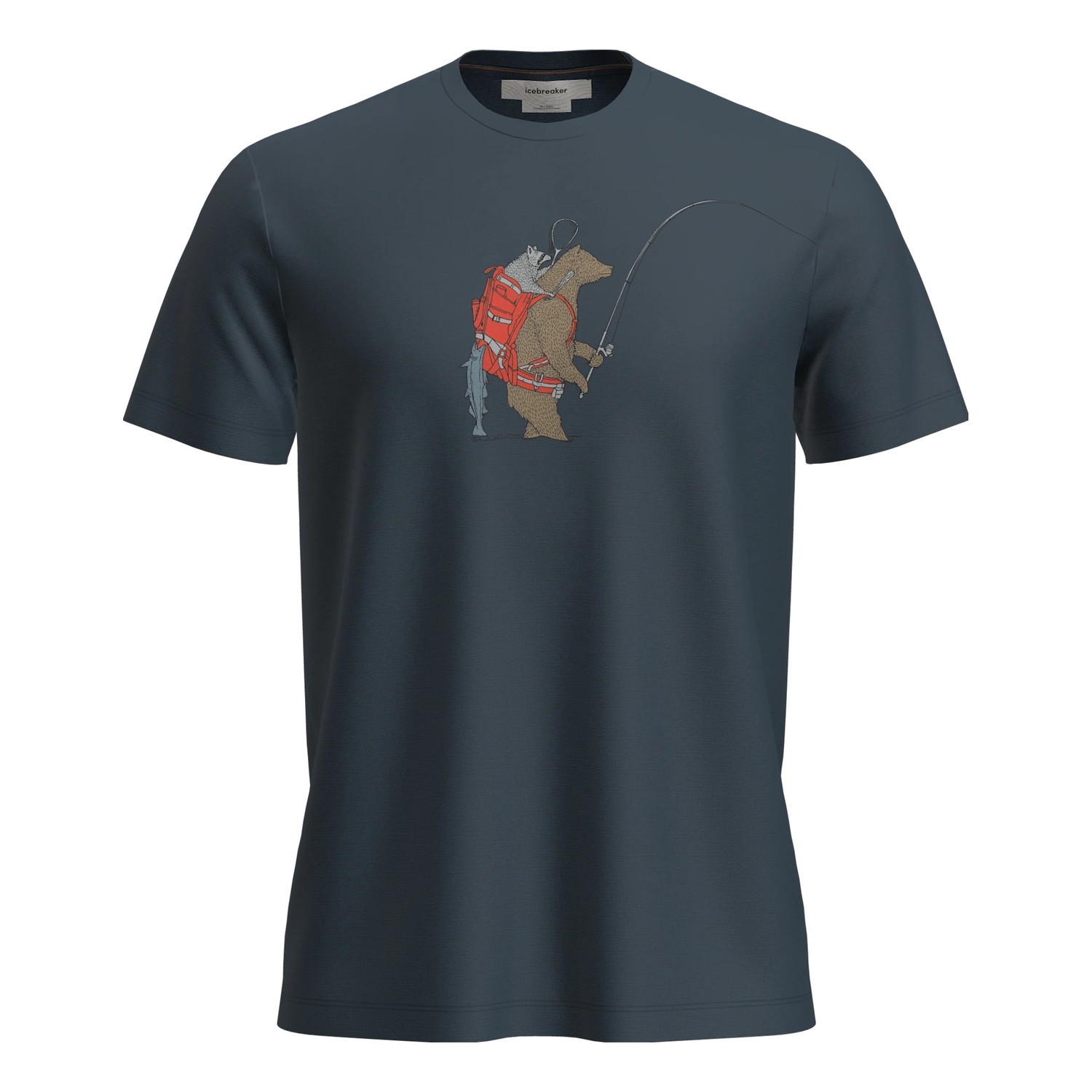 Icebreaker M\'s Merino 150 Tech Lite SS Tee Bear Catch Abyss i gruppen Kläder & Skor / Kläder / T-shirts hos Sportfiskeprylar.se (IB0A57FUZ431001r)
