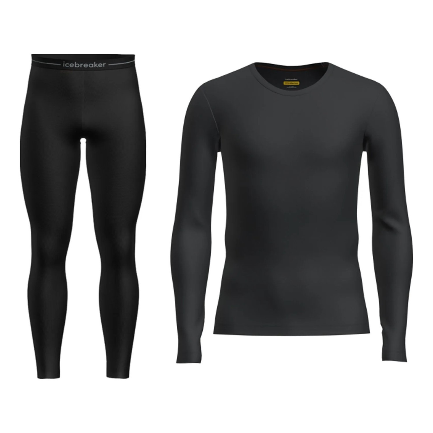 Icebreaker M\'s Merino 175 Everyday LS Crew & Leggings Set Black i gruppen Kläder & Skor / Kläder / Underställ & Underkläder / Underställsset hos Sportfiskeprylar.se (IB0A57P30011001r)