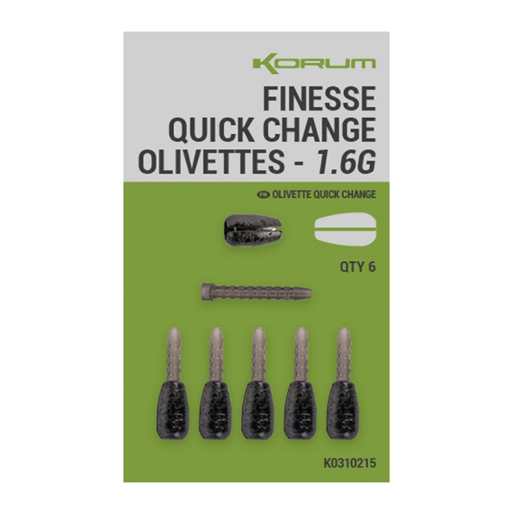 Korum Finesse Quick-Change Olivettes i gruppen Krok & Småplock / Sänken & Vikter hos Sportfiskeprylar.se (K0310215r)