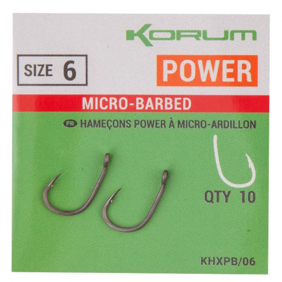 Korum XPERT Power Micro Barbed Hooks i gruppen Krok & Småplock / Krok / Specimenkrok hos Sportfiskeprylar.se (KHXPB-06r)