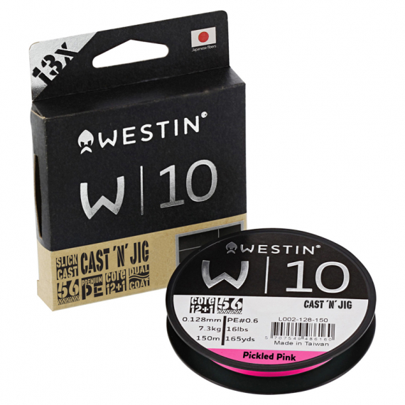 Westin W10 13-Braid Cast \'N\' Jig 110m Pickled Pink i gruppen Fiskelinor / Flätlinor & Superlinor hos Sportfiskeprylar.se (L004-080-110r)