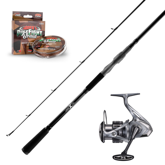 Lake X Pike Spinning 8\'3\'\' Fast Action H 40-100g Nasci Combo i gruppen Fiskeset / Haspelset / Haspelset Gädda hos Sportfiskeprylar.se (LAKEXPIKENASCISET)