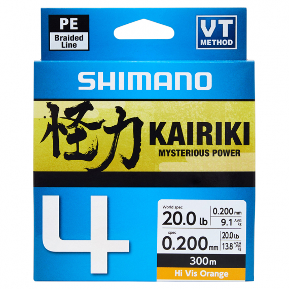 Shimano Kairiki 4, Orange - 150m i gruppen Fiskelinor / Flätlinor & Superlinor hos Sportfiskeprylar.se (LDM54TE0810015HORANGEr)