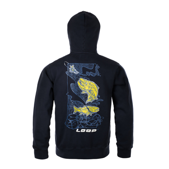 Loop M\'s Logo Hoodie Atlantic Salmon Navy i gruppen Kläder & Skor / Kläder / Tröjor / Hoodies hos Sportfiskeprylar.se (LMLHAS01-703-2XLr)