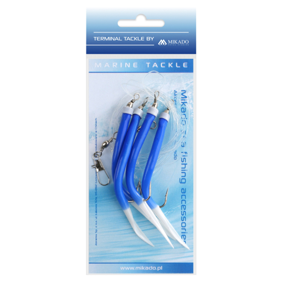 Mikado Gummi Makk Rig i gruppen Fiskedrag / Havsfiskebeten / Häcklor & Havsfiskeriggar hos Sportfiskeprylar.se (LS-A220-20r)