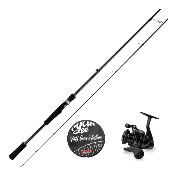 Lunker Stick Spinning Pitch Black Set i gruppen Fiskeset / Haspelset / Haspelset Abborre hos Sportfiskeprylar.se (LUNKERSTICKPB2500)