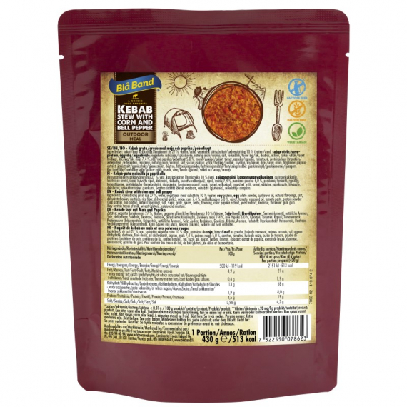 Blå Band - Kebab Stew With Corn i gruppen Outdoor / Friluftsmat / Mjukkonserverad Mat hos Sportfiskeprylar.se (MKB109)