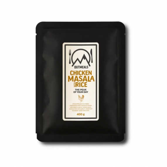Outmeals - Chicken Masala Rice 400g i gruppen Outdoor / Friluftsmat / Mjukkonserverad Mat hos Sportfiskeprylar.se (MKO101)