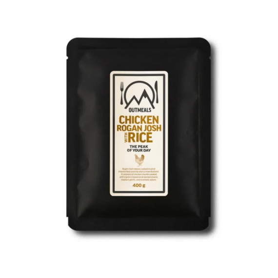 Outmeals - Chicken Rogan Josh With Rice 400g i gruppen Outdoor / Friluftsmat / Mjukkonserverad Mat hos Sportfiskeprylar.se (MKO102)