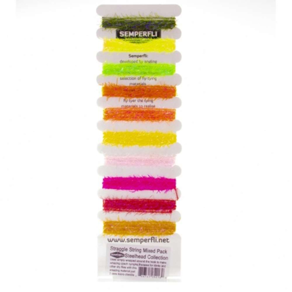 Semperfli Straggle String Mixed Pack - Bright Colours (Steelhead) i gruppen Krok & Småplock / Flugbindning / Flugbindningsmaterial / Garn & Chenille hos Sportfiskeprylar.se (MSTS010SHD)