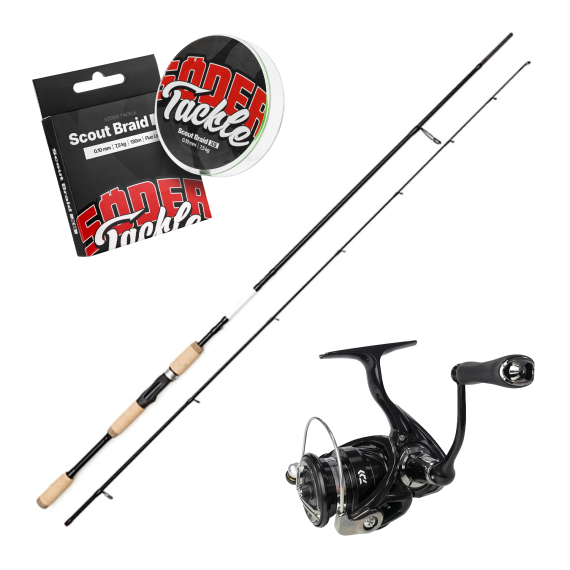 Myran & Daiwa Daiwa Pitch Black Spinning Combo i gruppen Fiskeset / Haspelset / Haspelset Gädda hos Sportfiskeprylar.se (MYRANPIKESPINNINGCOMBO)