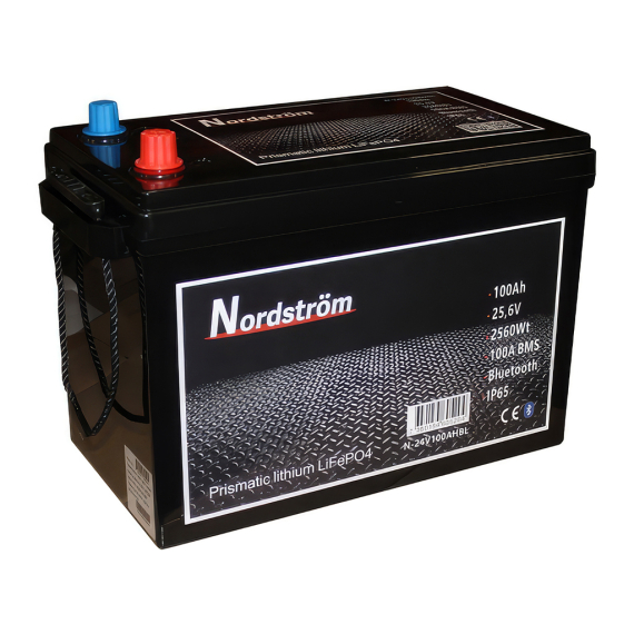 Nordström Lithium 24v Batteri 100 Ah BT i gruppen Marinelektronik & Båt / Marinbatterier & Laddare / Marinbatterier / Litiumbatterier hos Sportfiskeprylar.se (N-24V100AHBL)