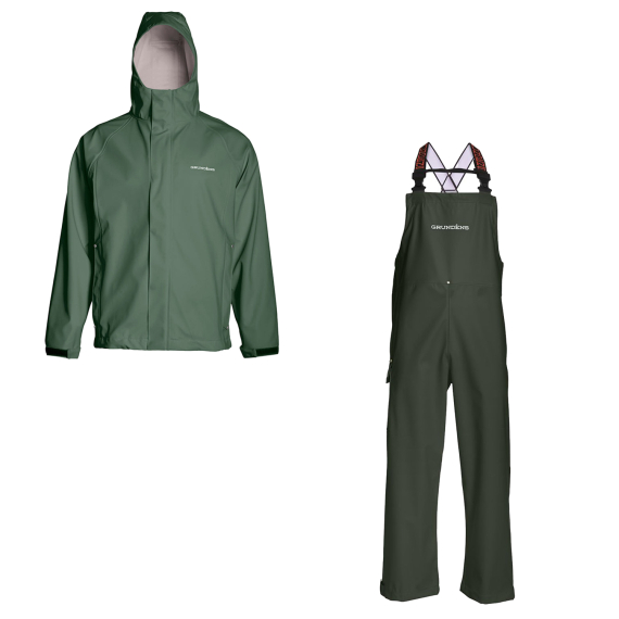 Grundéns Neptune Jacket & Bibs Green i gruppen Kläder & Skor / Kläder / Klädset & Fiskeställ hos Sportfiskeprylar.se (NEPTUNEBUNDLEGREEN)