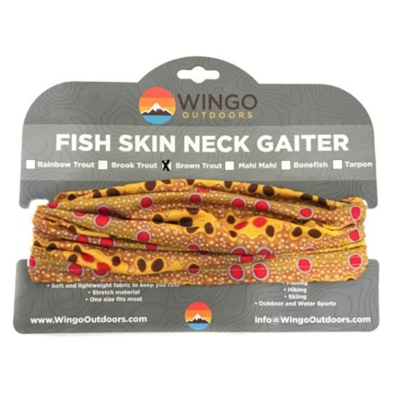Wingo Fish Skin Neck Gaiter Brown Trout i gruppen Kläder & Skor / Kläder / Halsdukar & Ansiktsmasker hos Sportfiskeprylar.se (NFD047)