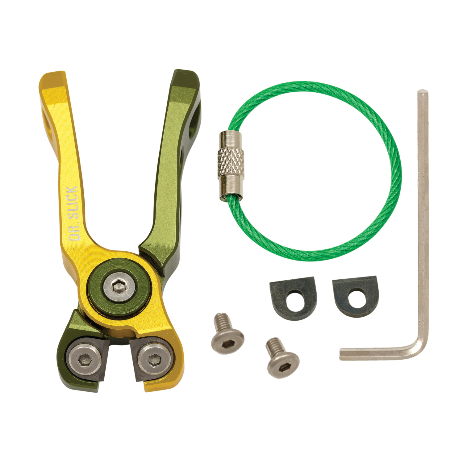 Dr. Slick Cyclone Nipper NATCO Gold and Green Aluminum Frame i gruppen Verktyg & Tillbehör / Tänger & Saxar / Linklippare & Saxar hos Sportfiskeprylar.se (NFD9324-NATCO)