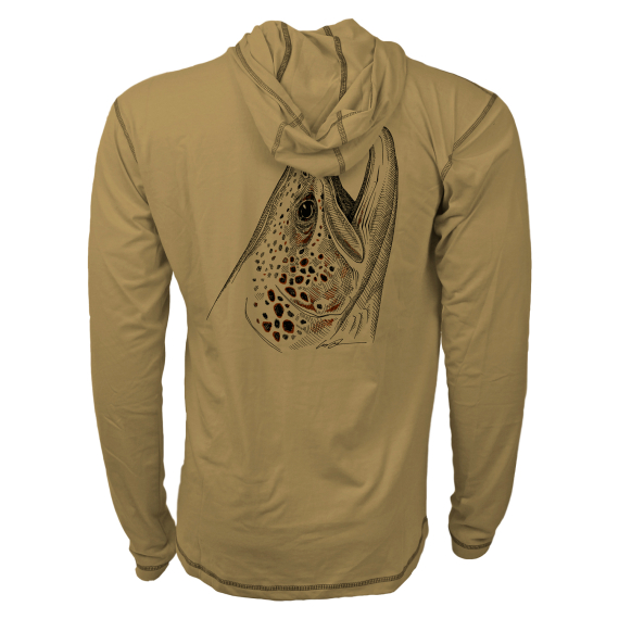RepYourWater Hooded Sun Shirt Merino Breeze Rising Brown i gruppen Kläder & Skor / Kläder / T-shirts hos Sportfiskeprylar.se (NFD9572-Mr)