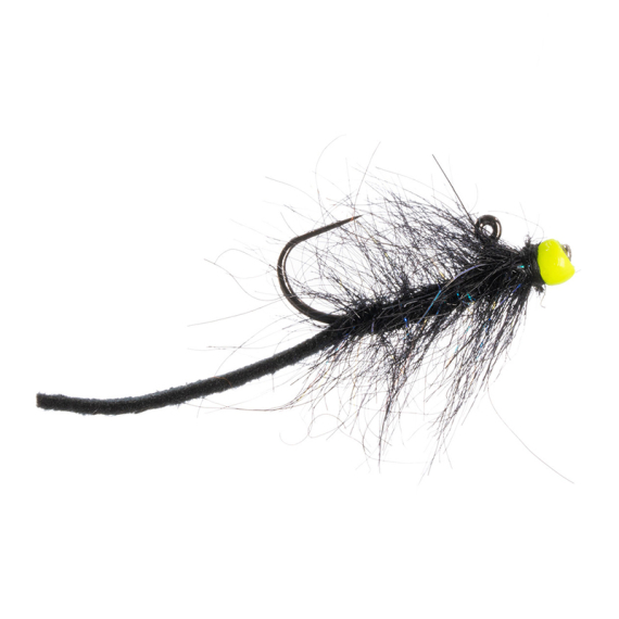 Umpqua Balanced Leather Leech Nano #12 - Black/Chartreuse i gruppen Fiskedrag / Flugor hos Sportfiskeprylar.se (NFD9629-BC12)
