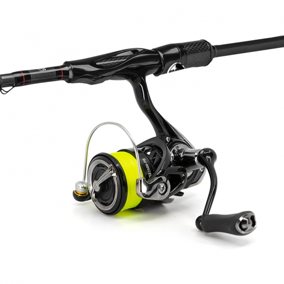 Perchfight v2 Ninja Pitch Black Combo i gruppen Fiskemetoder / Spinnfiske / Fiskeset / Haspelset hos Sportfiskeprylar.se (NINJAPFSET)