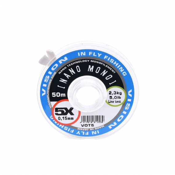Vision Nano Mono tippet i gruppen Krok & Småplock / Tafsar & Tafsmaterial / Tafsmaterial / Tafsmaterial Flugfiske hos Sportfiskeprylar.se (OP3VOT6r)