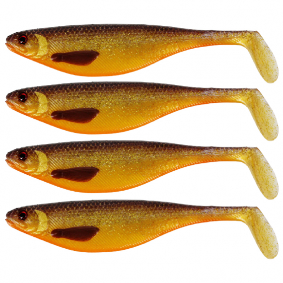 Westin ShadTeez 7cm 4g Gold Rush 4-pack i gruppen Fiskedrag / Jiggar & Gummibeten / Abborrjiggar & Gösjiggar hos Sportfiskeprylar.se (P023-578-005)