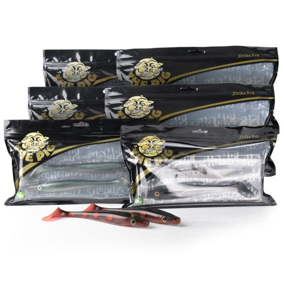 Pig Shad Junior Mega Bundle i gruppen Fiskedrag / Betespaket / Betespaket Gädda hos Sportfiskeprylar.se (PIGSHADJR6X2)
