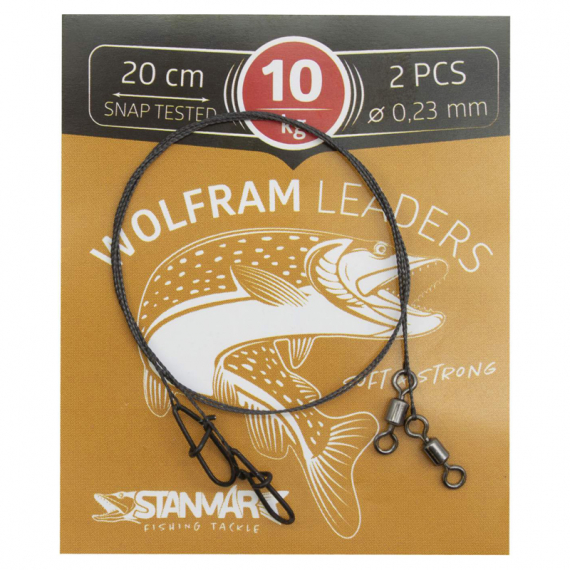 Stan-mar Wolfram Leaders DL (2-pack) i gruppen Krok & Småplock / Tafsar & Tafsmaterial / Färdiga Tafsar / Ståltafsar & Wiretafsar hos Sportfiskeprylar.se (PWDR1510r)
