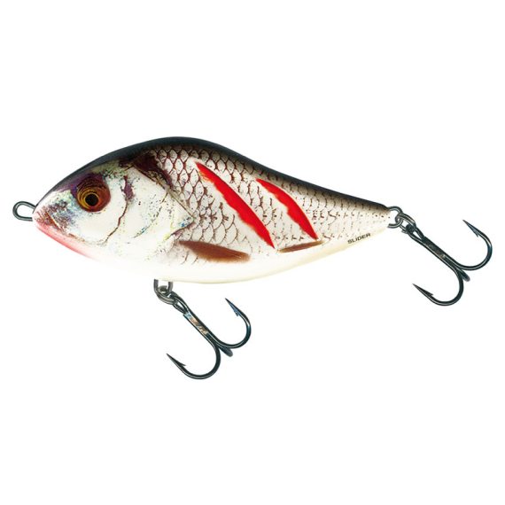 Salmo Slider 12cm, 70g Sjunkande - Wounded Real Grey Shiner i gruppen Fiskedrag / Jerkbaits hos Sportfiskeprylar.se (QSD040)