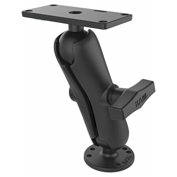 RAM 1.5\'\' Ball Mount with 2.5\'\' Round Base & 2\'\' x 4\'\' i gruppen Marinelektronik & Båt / Båttillbehör / Fästen & Hållare / Ekolodsfästen hos Sportfiskeprylar.se (RAM-202-24-202)