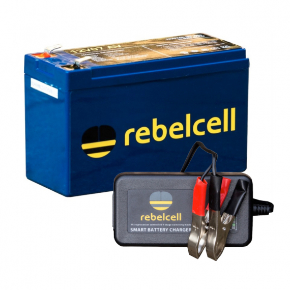 Rebelcell 12V07 AV Li-ion Med Laddare 12.6V3A i gruppen Marinelektronik & Båt / Marinbatterier & Laddare / Marinbatterier / Litiumbatterier hos Sportfiskeprylar.se (RC12V07PACK)