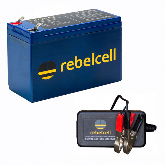 Rebelcell Ultimate 12V18 Med Laddare 12.6V4A Li-ion i gruppen Marinelektronik & Båt / Marinbatterier & Laddare / Marinbatterier / Litiumbatterier hos Sportfiskeprylar.se (REU12VCHARGE1)