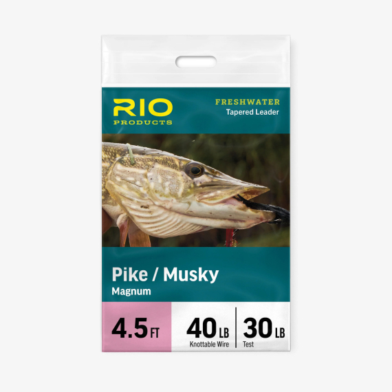 Rio Pike/Musky Magnum Leader - 4.5ft, 30lb class 40lb Knottable Wire i gruppen Krok & Småplock / Tafsar & Tafsmaterial / Färdiga Tafsar / Taperade Flugfisketafsar hos Sportfiskeprylar.se (RP24670)