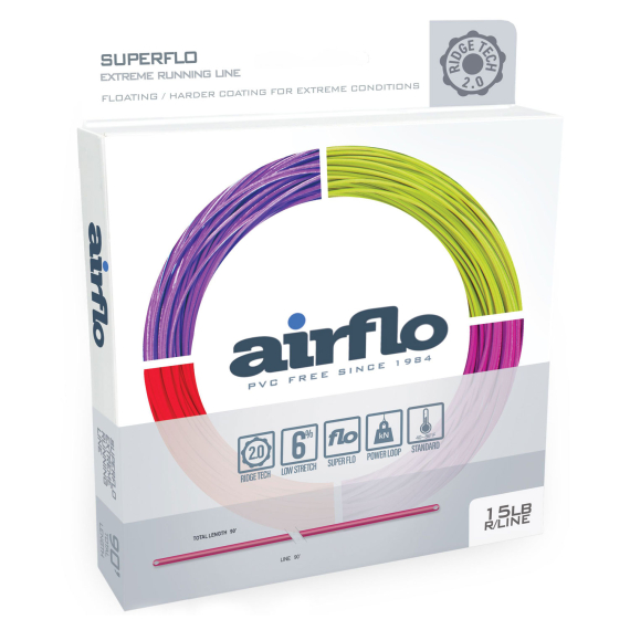 Airflo Superflo Ridge 2.0 Extreme Running Line i gruppen Fiskelinor / Flugfiskelinor / Skjutlinor hos Sportfiskeprylar.se (RSF-EX-RLF-15LB-Lir)