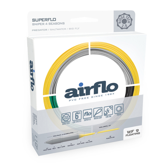 Airflo Ridge 2.0 Sniper 4 Season Float/6\'\' Fast Interm. tip i gruppen Fiskelinor / Flugfiskelinor / Enhandslinor hos Sportfiskeprylar.se (RSF-SN4-WF8F-I-PG-SBr)