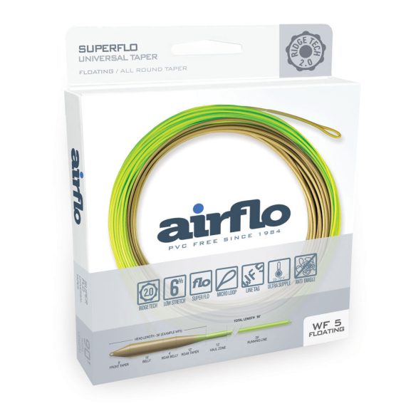Airflo Superflo Ridge 2.0 Universal Taper Flyt i gruppen Fiskelinor / Flugfiskelinor / Enhandslinor hos Sportfiskeprylar.se (RSF-UT-WF3F-MO-CHr)