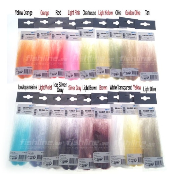 Ghost Hair - Silver Gray i gruppen Krok & Småplock / Flugbindning / Flugbindningsmaterial / Flash & Syntetvingar hos Sportfiskeprylar.se (S-262393)