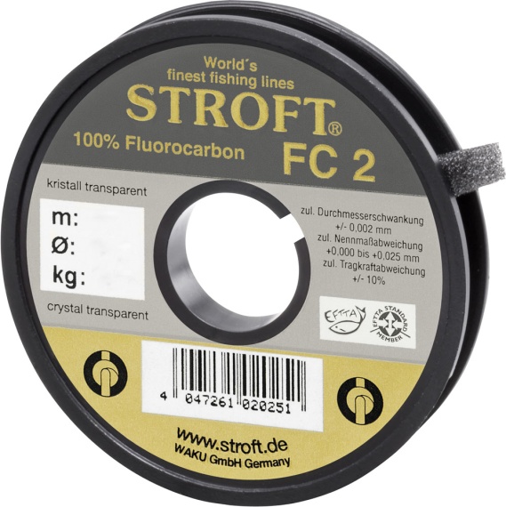 Stroft FC2 Fluorocarbon 50m i gruppen Krok & Småplock / Tafsar & Tafsmaterial / Tafsmaterial / Tafsmaterial Flugfiske hos Sportfiskeprylar.se (S2820r)