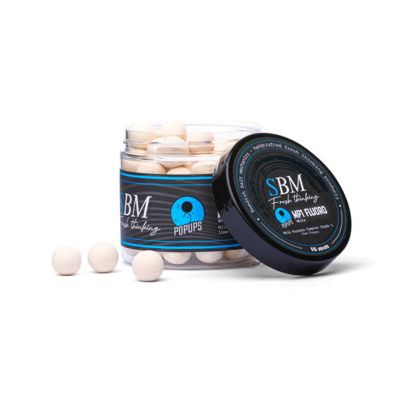 SBM Popups - MP1 White, 15mm i gruppen Fiskedrag / Boilies, Krokbeten & Mäsk / Popups & Wafters hos Sportfiskeprylar.se (SBM-MP1-FL-P-15MM-W)