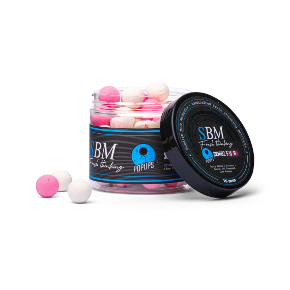 SBM Popups - Sqwidz Pink/White i gruppen Fiskedrag / Boilies, Krokbeten & Mäsk / Popups & Wafters hos Sportfiskeprylar.se (SBM-SKWID-FL-Pr)