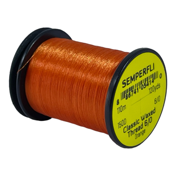 Semperfli Classic Waxed Thread 110m 6/0 - Orange i gruppen Krok & Småplock / Flugbindning / Flugbindningsmaterial / Bindtråd hos Sportfiskeprylar.se (SCWX106ORG)