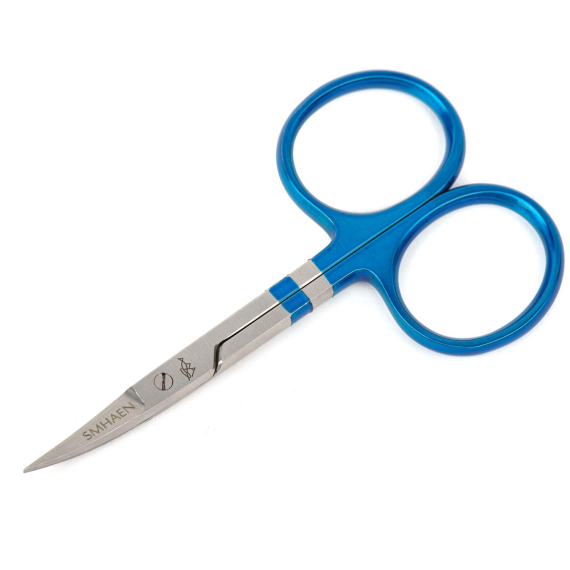 SMHAEN Scissor Curved 4\'\' Tungsten Carbide Fine Blade Blue i gruppen Verktyg & Tillbehör / Tänger & Saxar / Linklippare & Saxar hos Sportfiskeprylar.se (SM-111)