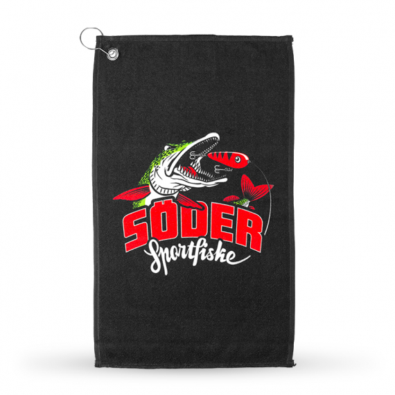 Fiskehandduk Svart - Söder Sportfiske i gruppen Verktyg & Tillbehör / Fiskehanddukar hos Sportfiskeprylar.se (SODERTOWEL)