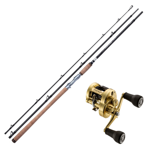 Shimano Speedmaster 12\'4\'\' 50-120g Conquest Salmon Combo i gruppen Fiskeset / Spinnfiskeset / Spinnfiskeset Lax & Havsöring hos Sportfiskeprylar.se (SPEEDMASTERCONQUESTCOMBO)
