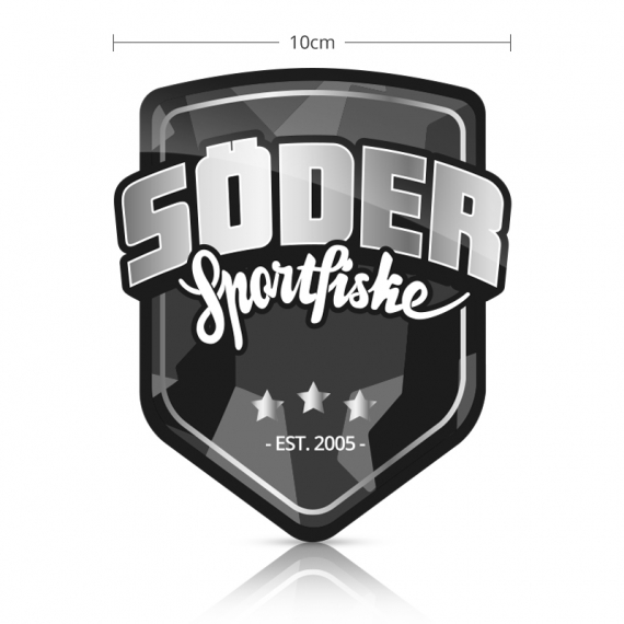 Söder Sticker Shield - Silver i gruppen Övrigt / Klistermärken & Dekaler hos Sportfiskeprylar.se (SSS-SILVER)