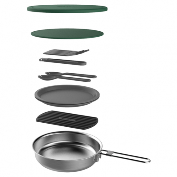 Stanley The All-In-One Fry Pan Set - Stainless Steel i gruppen Outdoor / Friluftskök & Redskap / Kastruller & Stekpannor / Stekpannor hos Sportfiskeprylar.se (ST1002658013)