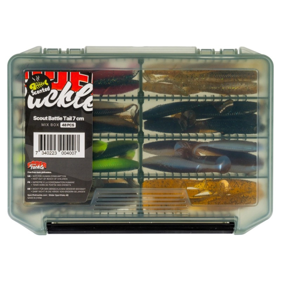 Scout Battle Tail - Mix Box i gruppen Fiskedrag / Betespaket hos Sportfiskeprylar.se (STSBT85-MIX1r)
