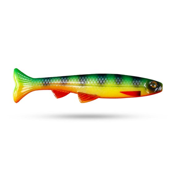 Scout Kicker 9cm (5-pack) - Fire Tiger Fluo i gruppen Fiskedrag / Jiggar & Gummibeten / Abborrjiggar & Gösjiggar hos Sportfiskeprylar.se (STSK9-FTF)